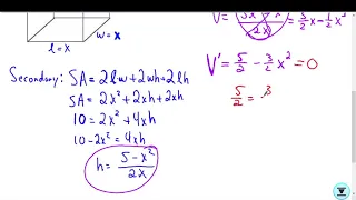 Optimization Rectangular Prism