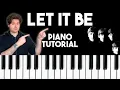Let It Be - The Beatles Easy Piano Tutorial