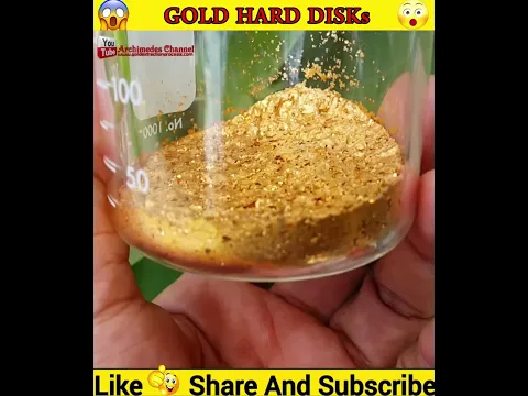 Use a strong magnet to separate metal from gold.