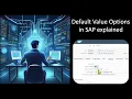 Default Value Options in SAP explained
