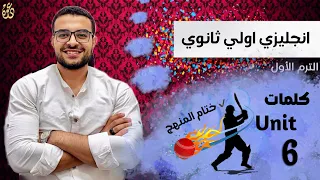 شرح كلمات Unit 6 اولي ثانوي في 20 دقيقة آخر محاضرة في المنهج ١ ثانوي انجليزي 