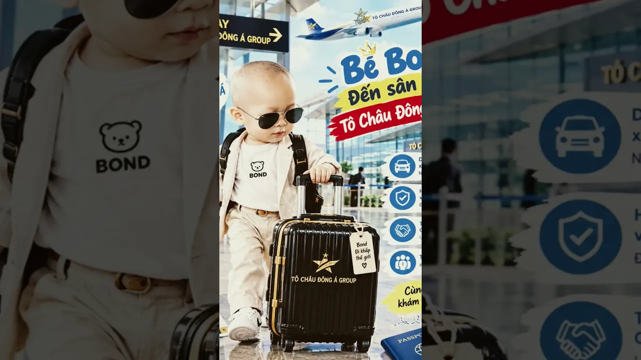 em bé bond siêu ngầu nè