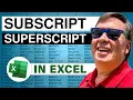Excel Text Powers Subscript Superscript - Episode 2112