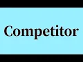 Competitor Pronunciation and Meaning
