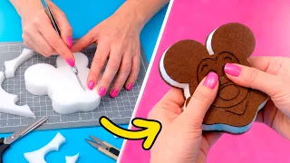 FIZ UM SQUISHY DO MICKEY, TRANSFORMEI MINHA GARRAFA e CRIEI VÁRIOS DIYS da DISNEY PERFEITOS! 😍