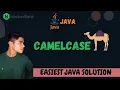 CamelCase Algorithm Solution in Java Hackerrank