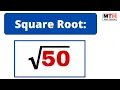 The square root of 50 root 50 sqrt 50 Simplify square root of 50
