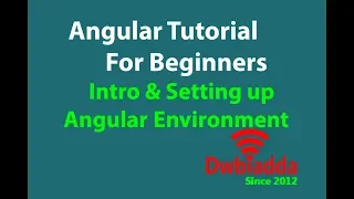 Setting up angular cli environment Intro to Angular Angular tutorial