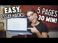 Write an Essay in 30 MINUTES Essay Writing Hacks