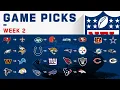 NFL Week 2 Game Picks