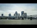 Louisville Time Lapse Skyline Kentucky Bridge Timelapse USA Clouds City Buildings Stock Footage -