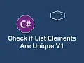 check if list elements are unique v1 in c