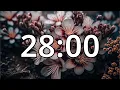 28 Minutes Timer with Music Cherry Blossom Timer