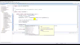 Java NIO - ByteBuffer clear demo