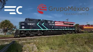 FEC 206 headed north through downtown Titusville with Freedom 250 leading