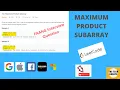 Maximum Product Subarray Leetcode 152 Algorithm Explained in detail