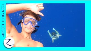 DEEP SEA SWIMMING on Ocean Passage! (Teen Yacht Tuesday)