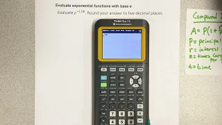 Evaluate exponential functions with base e