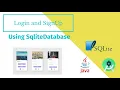Login and SignUp app using SqliteDatabase Android Studio 2020