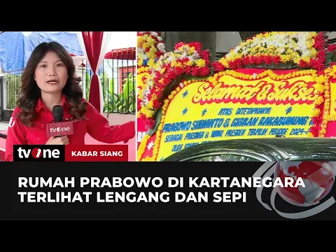 Karangan Bunga Penuhi Rumah Prabowo di Kertanegara