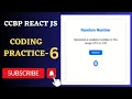 Random Number Generator Coding Practice 6 REACT JS NxtWave CCBP 4 0