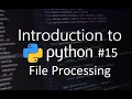 Introduction to Python File Processing