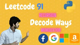Decode Ways Leetcode 91 Recursion Dynamic Programming Python