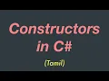 Constructors C Tutorial Tamil