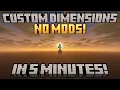How to Make Custom Dimensions in Minecraft 1 21 4 Minecraft Data Pack Tutorial