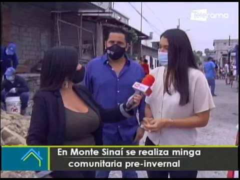 En Monte Sinaí se realiza minga comunitaria pre-invernal