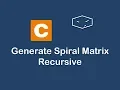 generate spiral matrix recursive in c