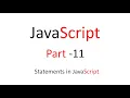 JavaScript Part - 11 Statements of JavaScript Types of Statement Assignment Statement