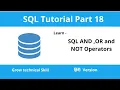 SQL AND OR and NOT Operators With Practical Example In Hindi Part - 18 SQL Beginners