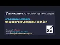 org openqa selenium UnsupportedCommandException with example