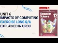 NBF Class 12 Computer Science Unit 6 Impacts of Computing Exercise Long Solved
