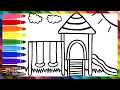 Drawing And Coloring A Playground Drawings For Kids