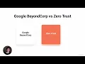 Google BeyondCorp vs Zero Trust