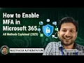How to Enable MFA in Microsoft 365 All Methods Explained 2026 Multifactor authentication