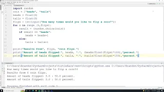 Coin Flip Dice Roll Probability with Python Programming