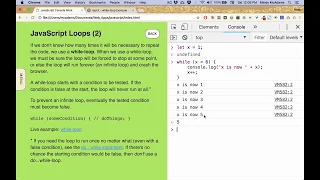 js21 JavaScript While Loops