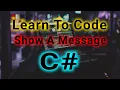 Show a message box in code - programming in C using Visual Studio