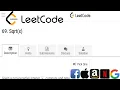 Sqrt x Leetcode 69 Java Binary Search leetcode 69 leetcode solutions