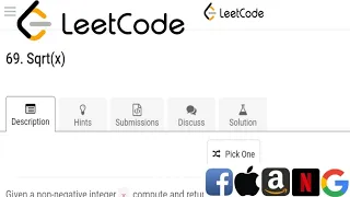 Sqrt x Leetcode 69 Java Binary Search leetcode 69 leetcode solutions