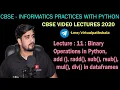 11 add radd sub rsub mul div Binary Operations in Python Python CBSE
