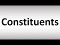 How to Pronounce Constituents