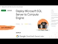 Deploy Microsoft SQL Server to Compute Engine Lab Solution Blue Challenge Free Google Swags