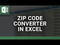 Zip Code Converter in Excel