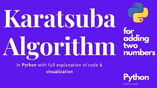 Add subtract multiply karatsuba algorithm lists elements Python problem solving