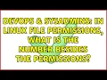 DevOps SysAdmins in linux file permissions what is the number besides the permissions