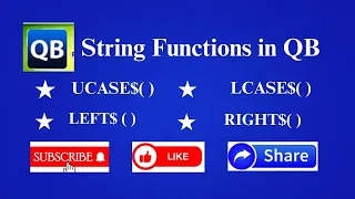QBasic Tutorial String Functions in QBasic Library Functions QBasic Tutorials